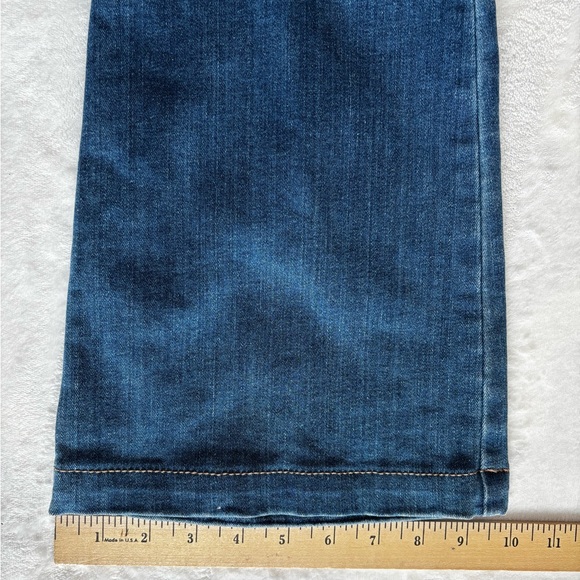 SPANX Jeans Blue Flare Leg High Waist Denim Size M - Picture 8 of 13